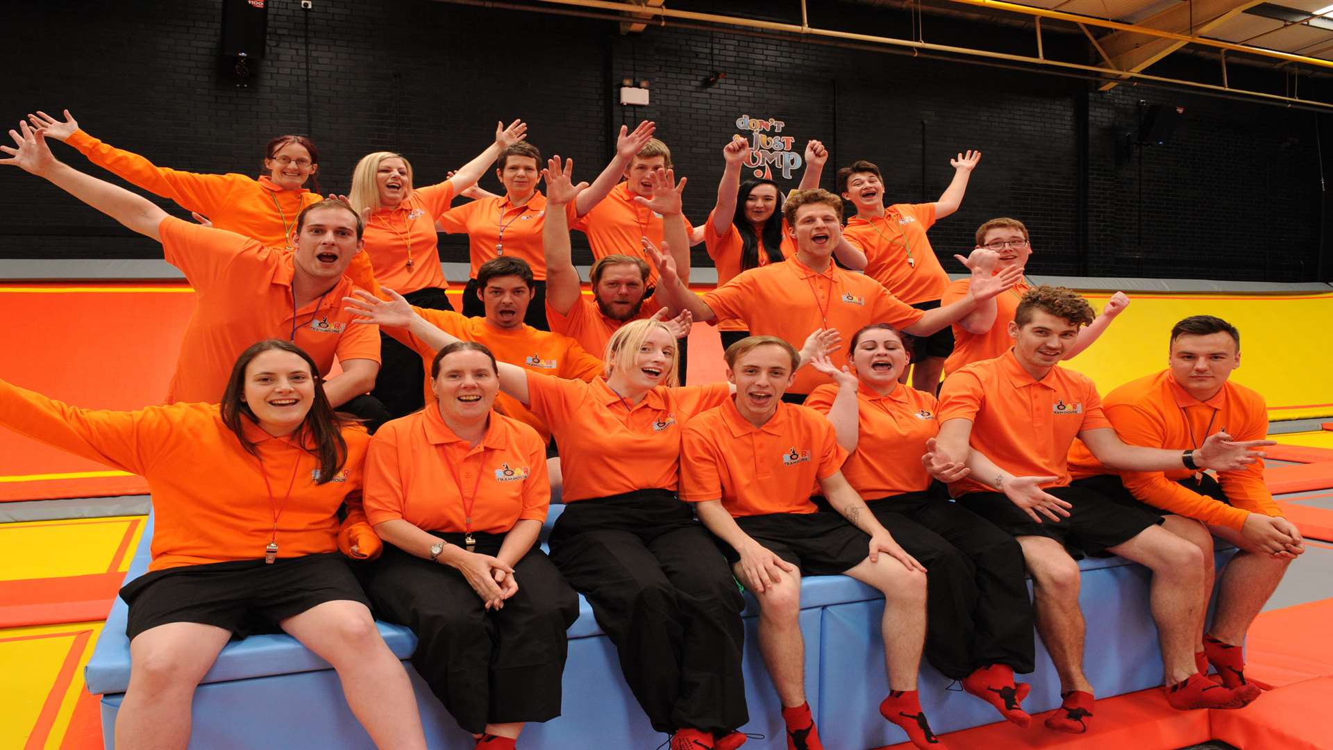 Staff at Soar trampoline centre, Courteney Road, Gillingham