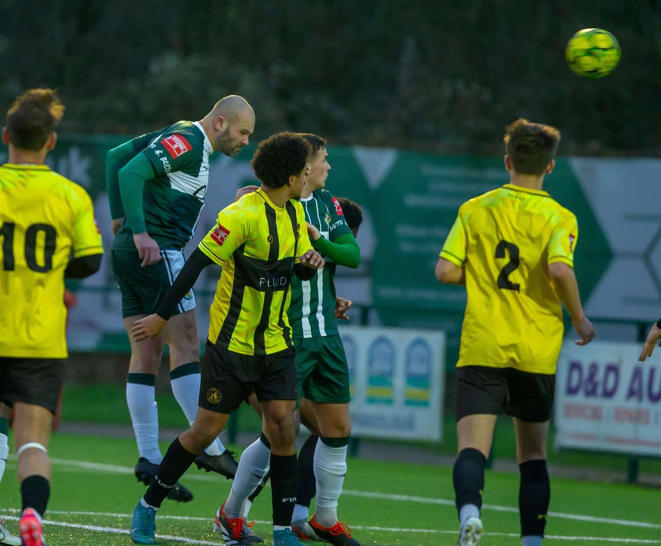 Gary Lockyer puts Ashford ahead against Herne Bay on Saturday. Picture: Ian Scammell