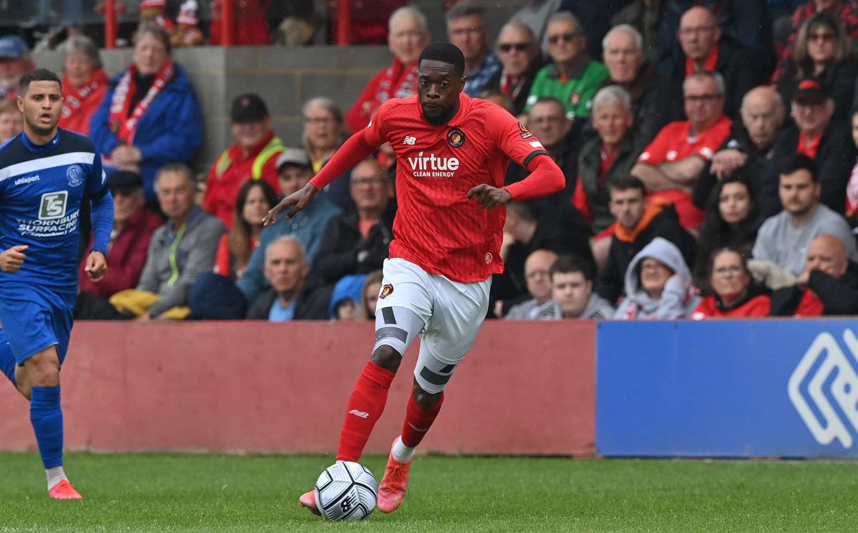 Rakish Bingham drives forward for the Fleet against Chippenham. Picture: Keith Gillard