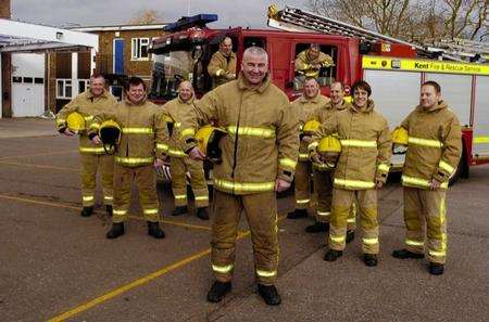 Firefighter Terry Baines, who is retiring