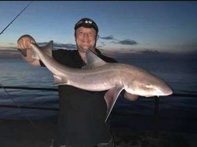 A hound shark caught by Michael Luxon