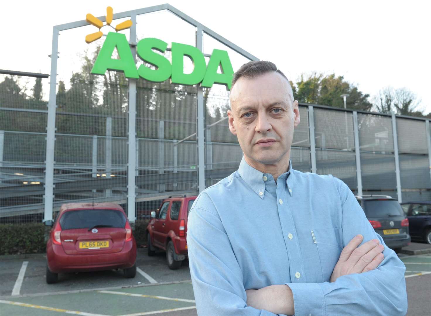 Neil Herridge has been accused of stealing plastic bags from Asda in Thames Way