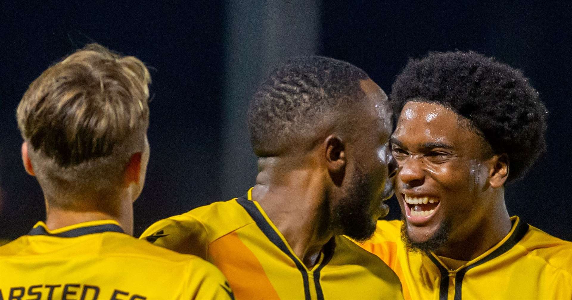 Bearsted celebrate scoring against Whitstable in midweek. Picture: Ian Scammell