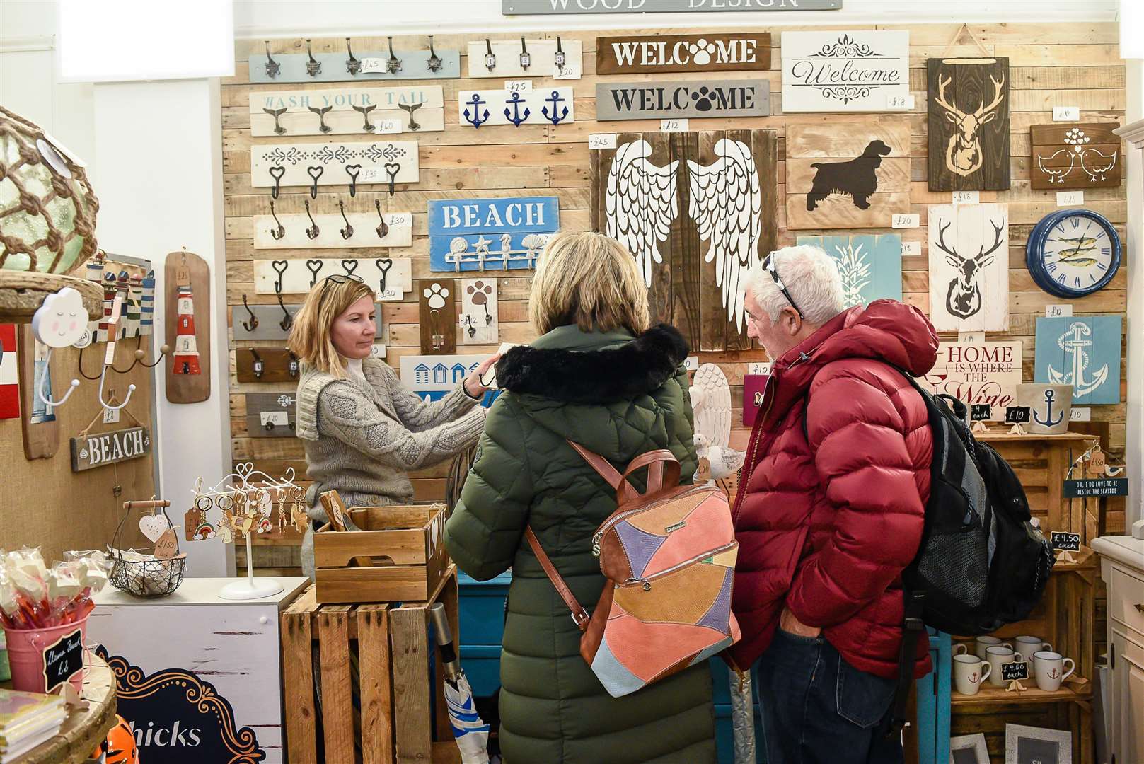 Customers in the market. Picture: Alan Langley