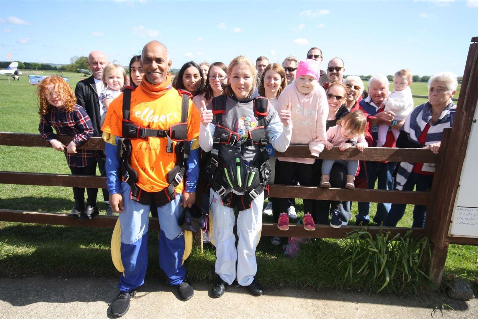 Sian was joined by her family and friends for the jump (10216445)