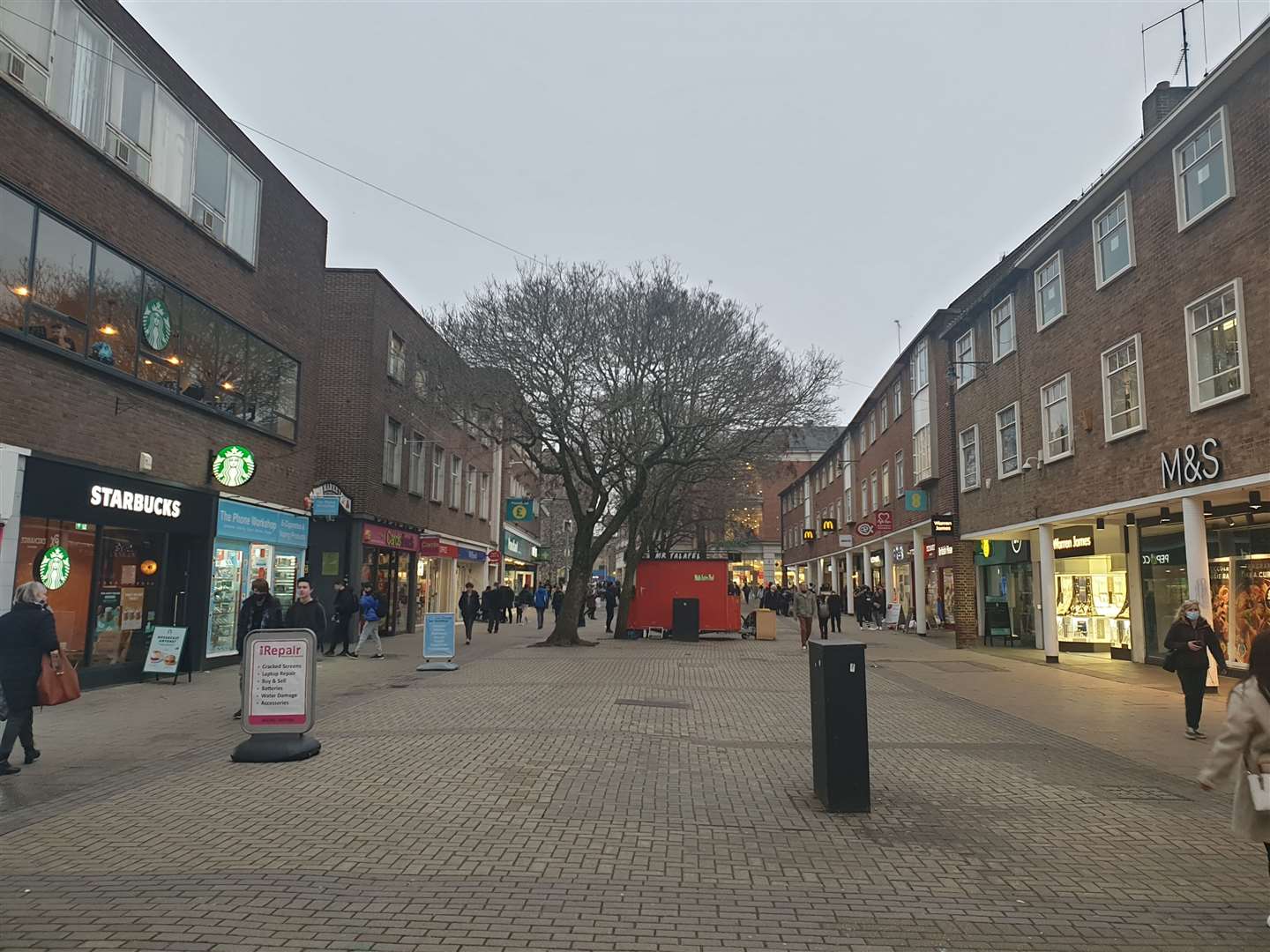 Mr Falafel is conspicuously located in the centre of St George's, Canterbury