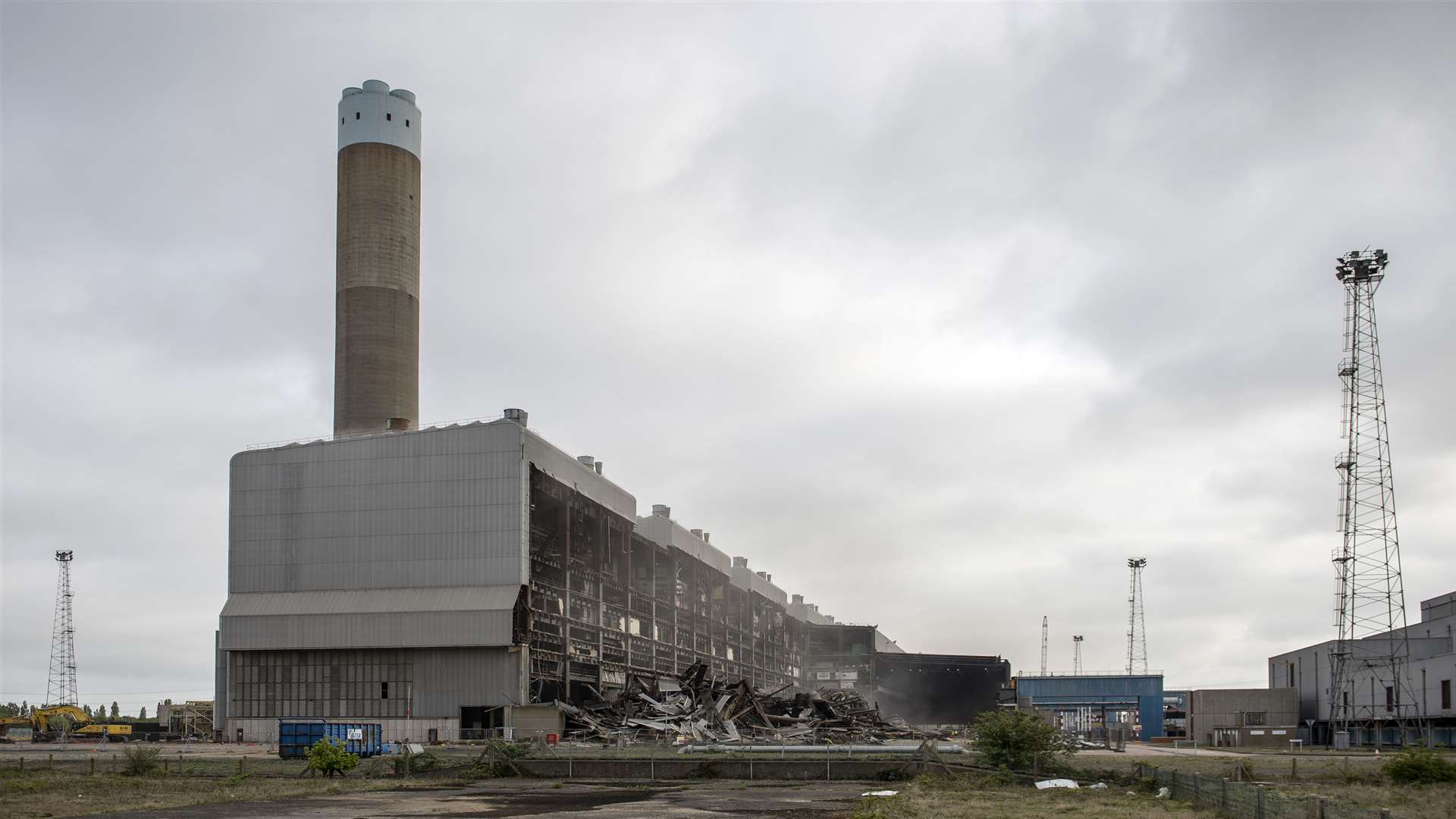 The scene after the buildings are flattened