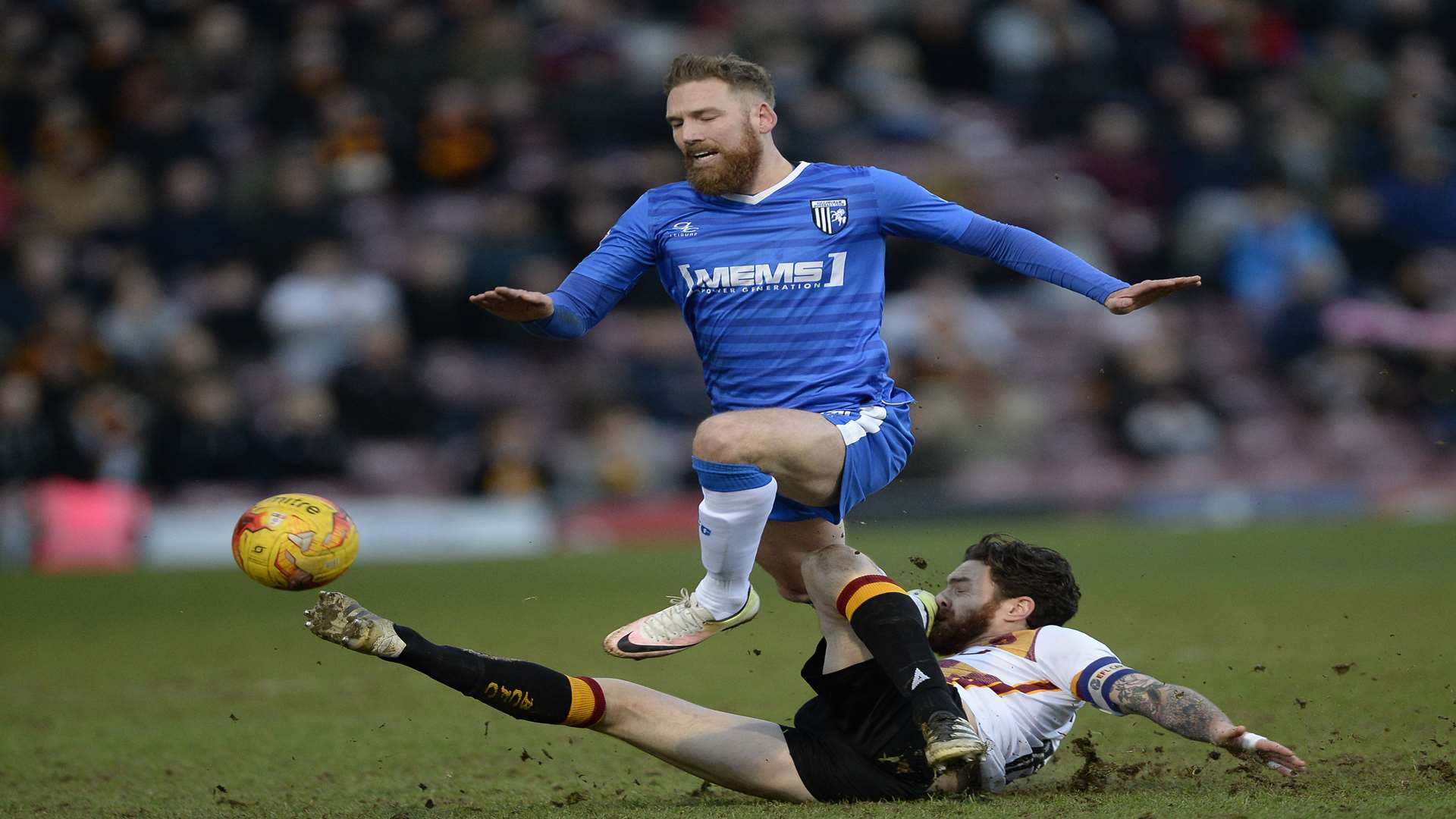 Scott Wagstaff in action for Gillingham Picture: Ady Kerry