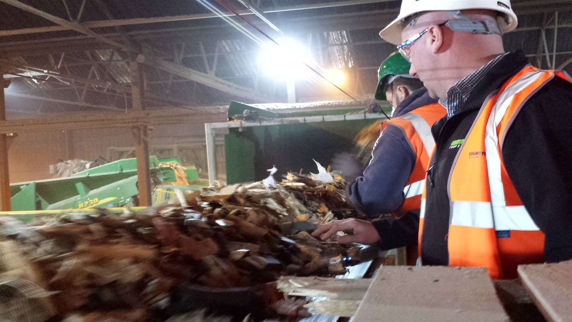 The wood recycling facility at its plant in Ridham, near Sittingbourne