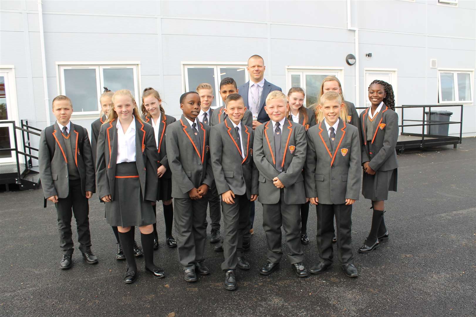 Stone Lodge pupils with Head Teacher, Gavin Barnett (16215380)