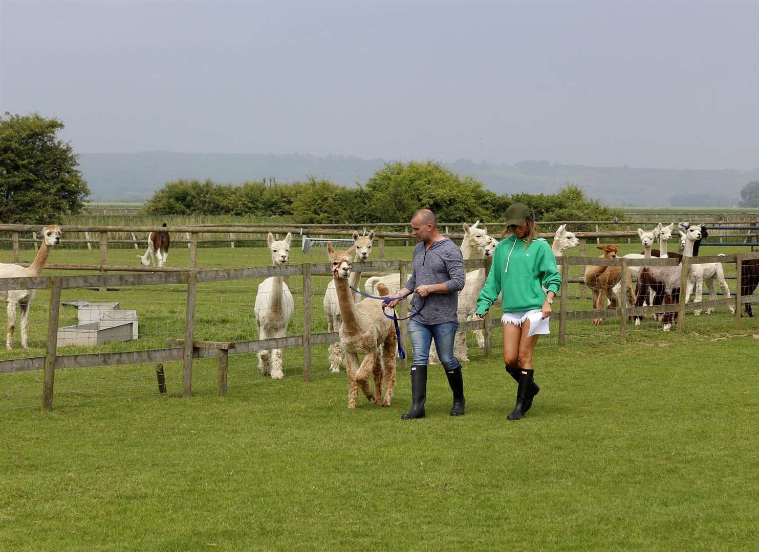 Louie Spence and Megan McKenna at Haguelands Farm