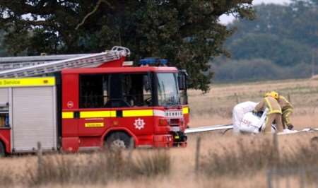 Rescuers at the scene of the 2007 accident