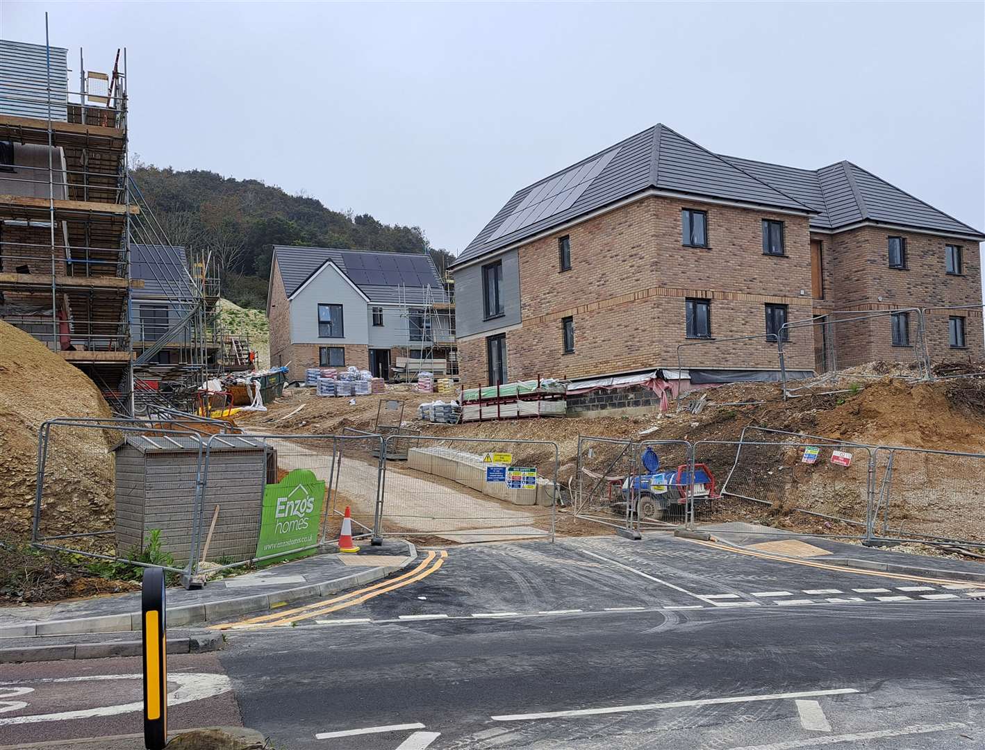 The Enzo's Homes building site in Folkestone Road, Maxton, Dover