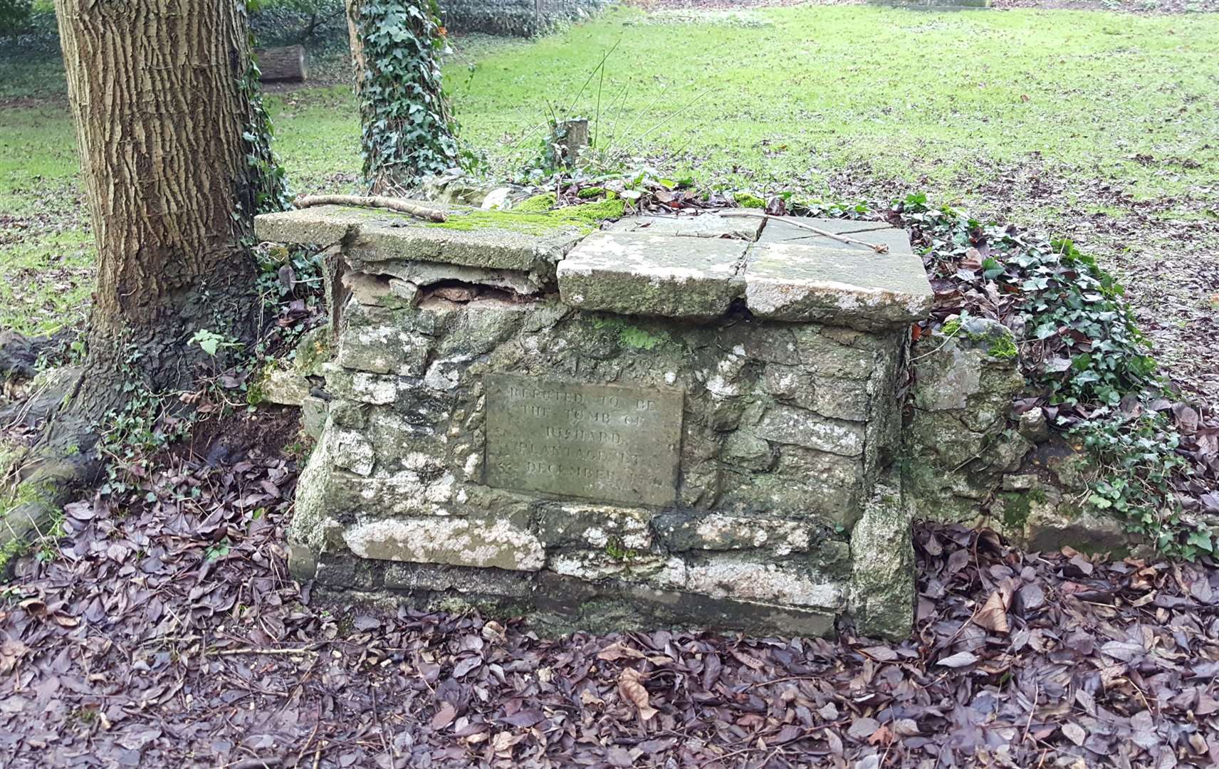 The 19th century gravestone for Richard Plantagenet