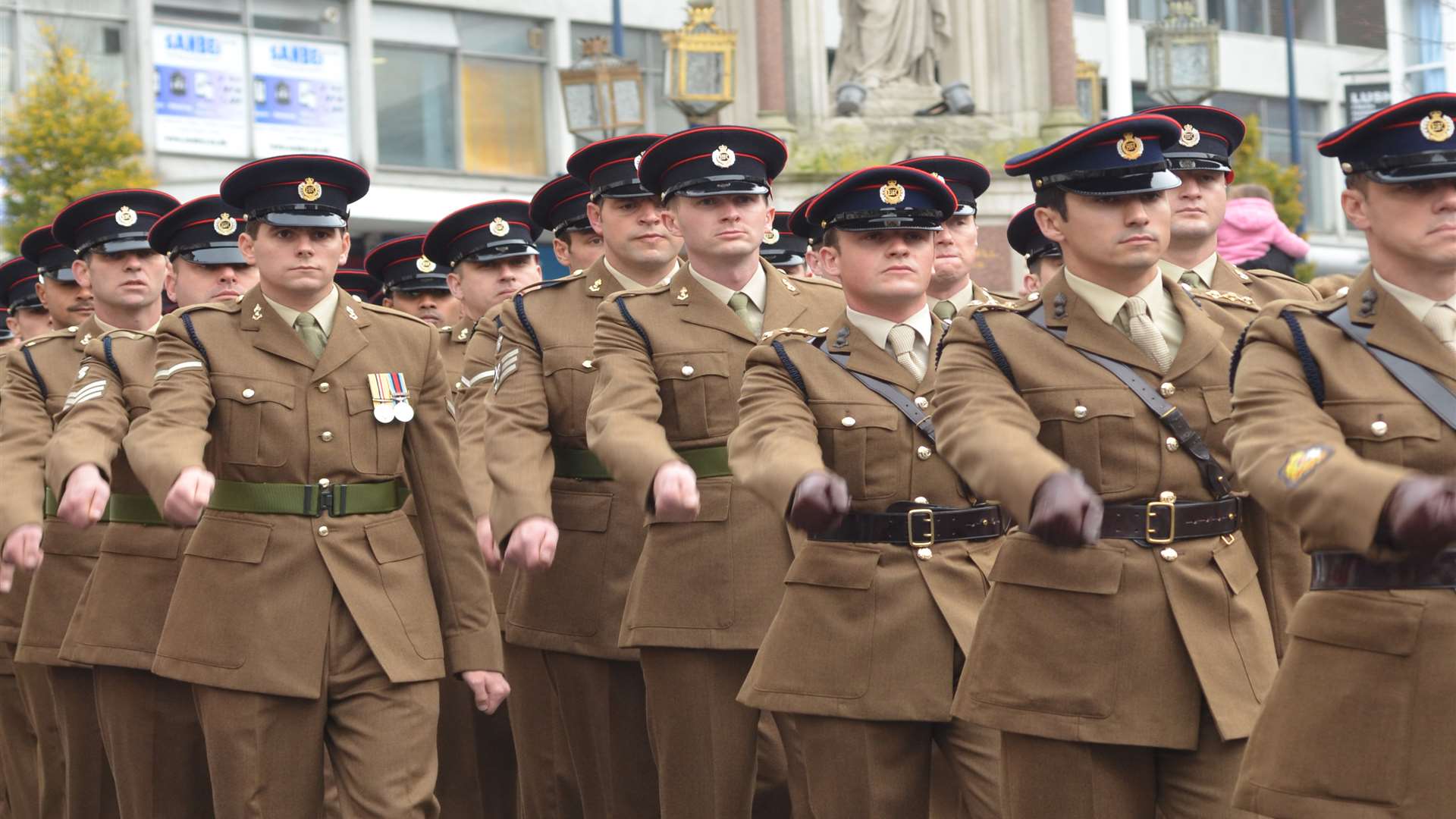 The parade marches through Maidstone town centre