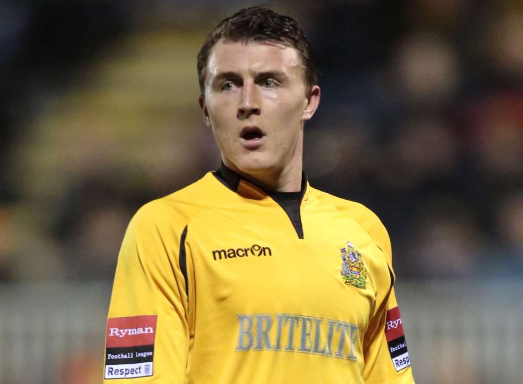 Alex Flisher made his Maidstone comeback in the FA Cup Picture: Martin Apps