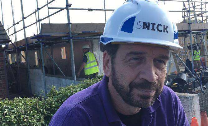 Presenter Nick Knowles at the site