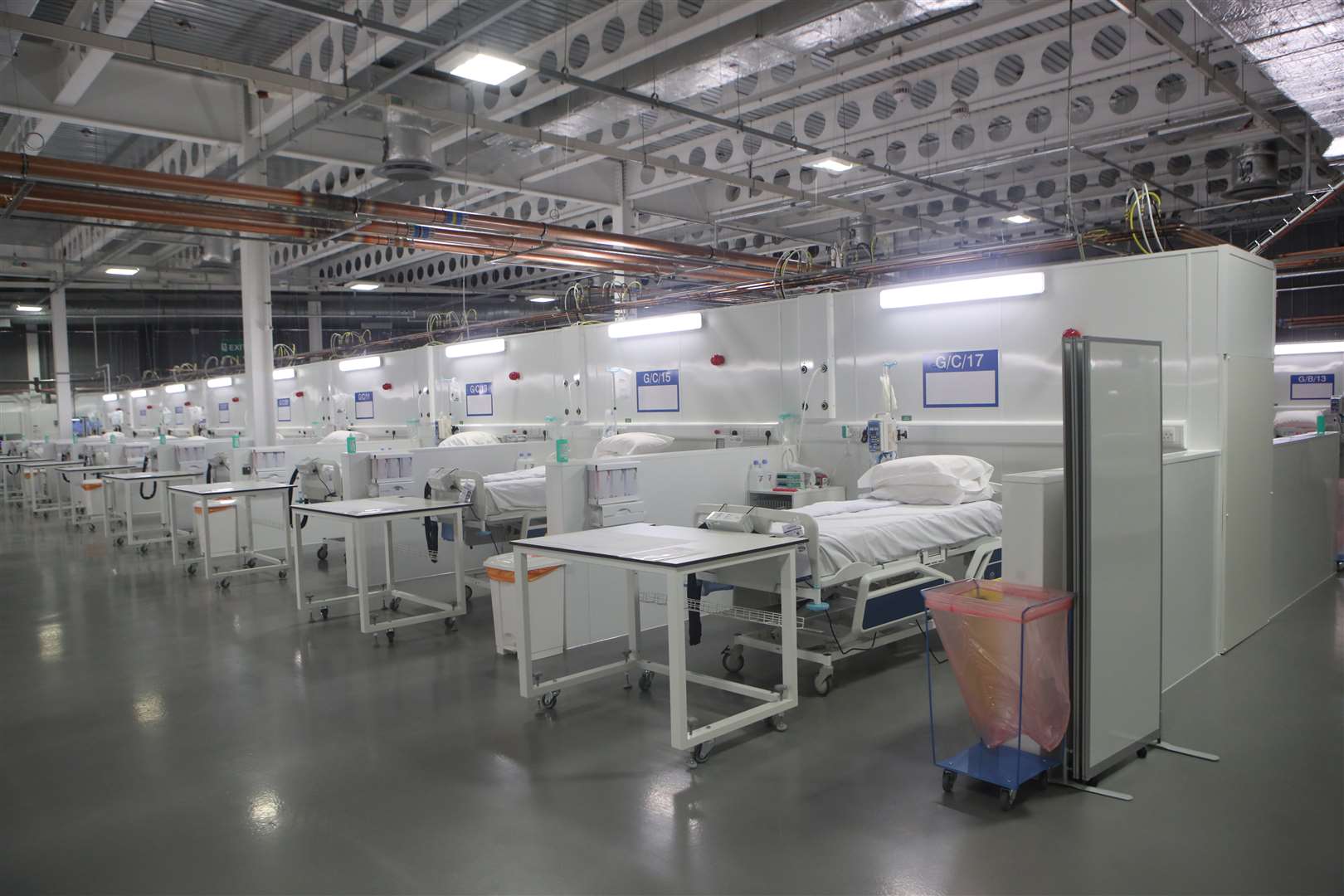 A ward at the NHS Nightingale Hospital Yorkshire and Humber in Harrogate, North Yorkshire (Danny Lawson/PA)