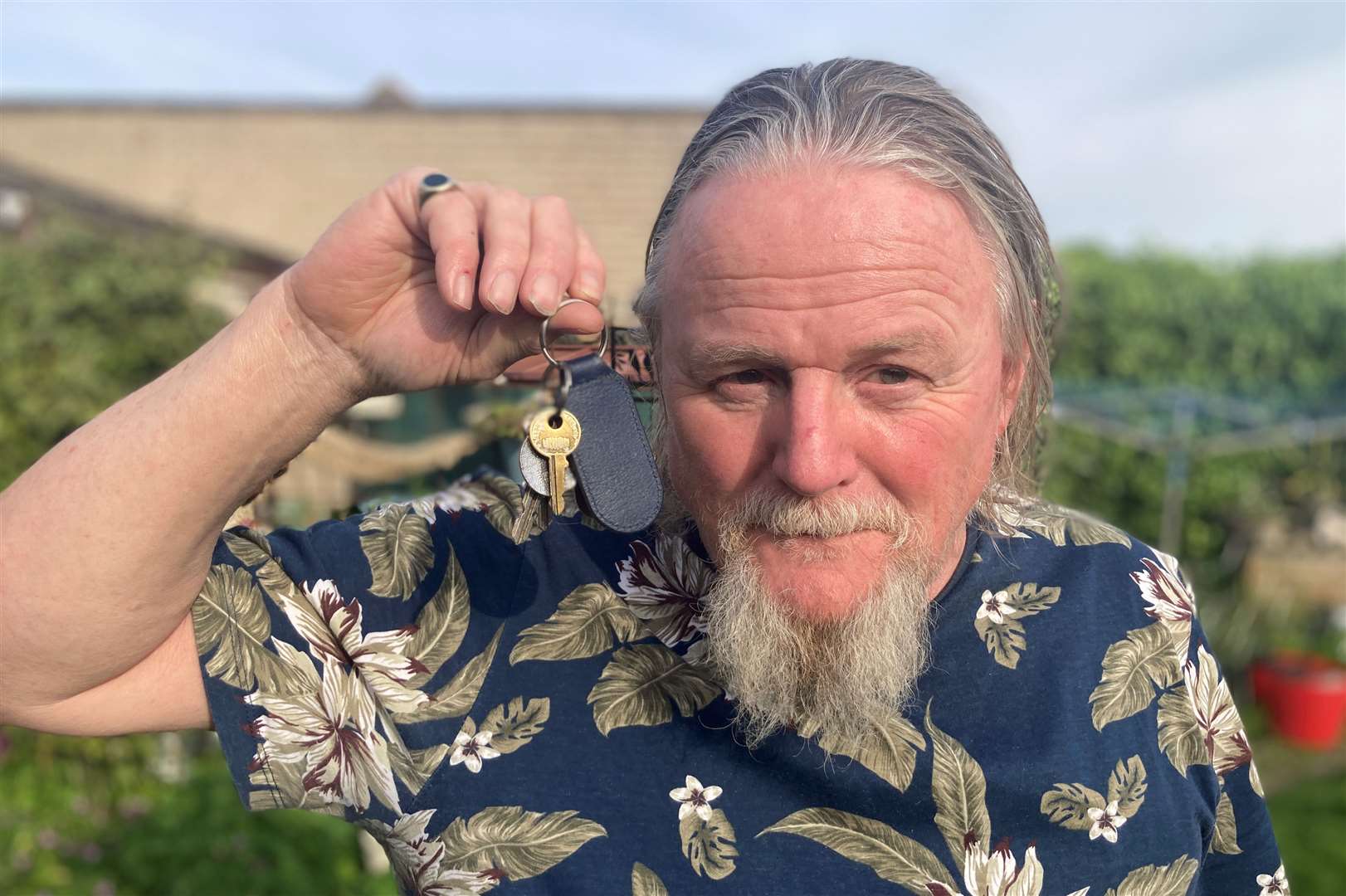 Andy Hills and the keys to his cherished Ford Escort which was stolen from outside his Sheppey home. Picture: John Nurden