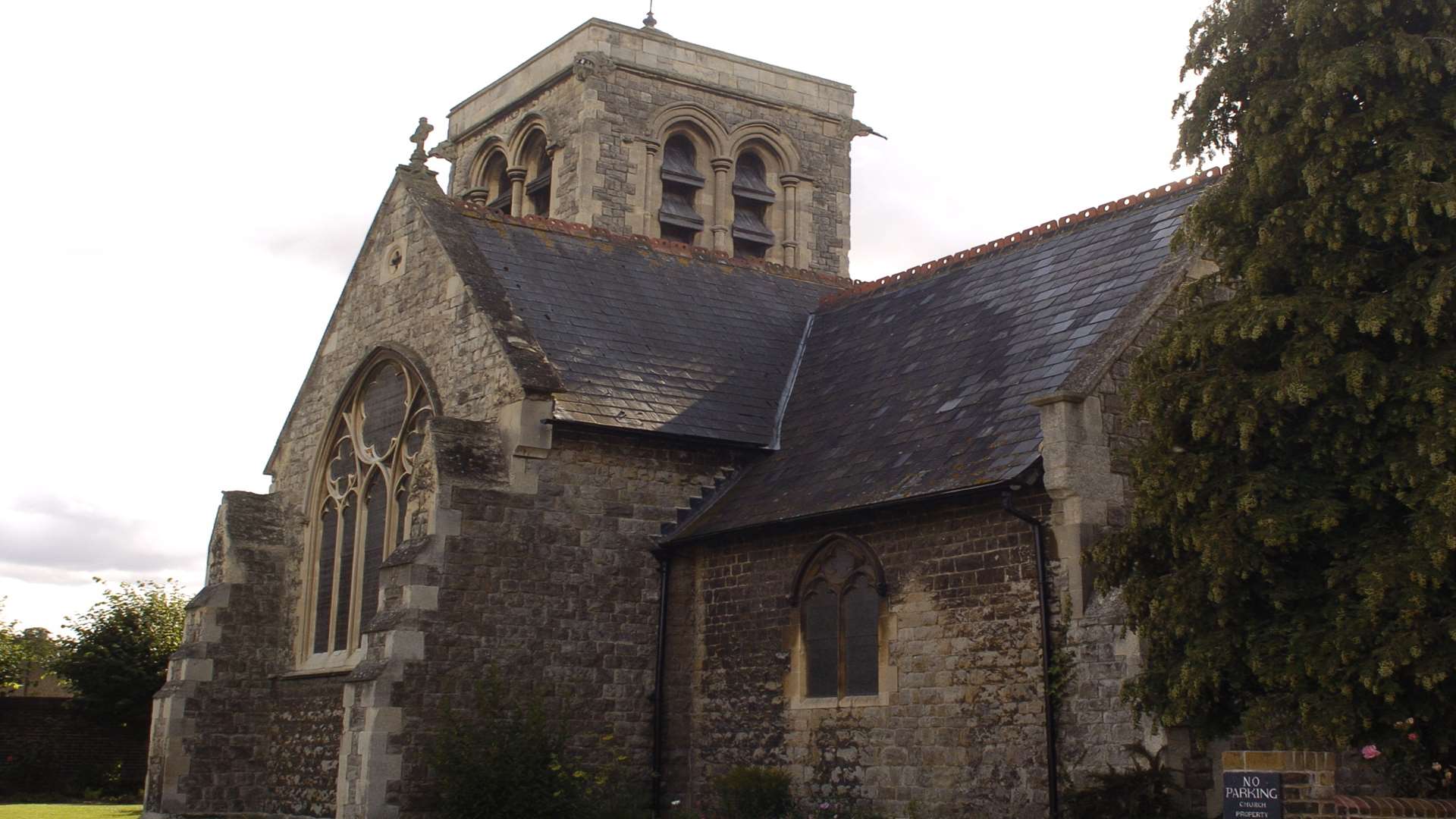 The man was caught urinating outside the Holy Trinity Church