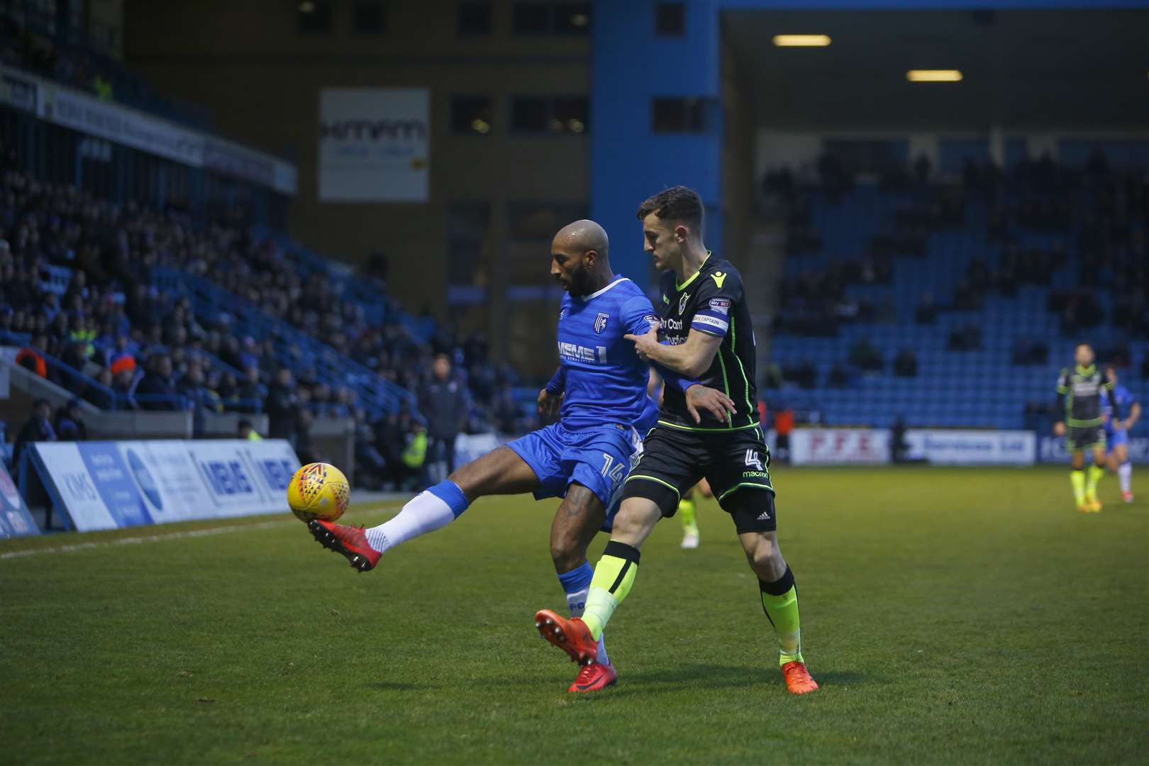 Josh Parker up against Bristol Rovers last season Picture: Andy Jones