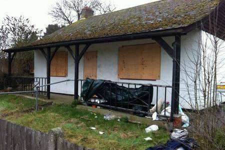 Homesless Daniel Gauntlett died outside this bungalow in Hermitage Lane, Aylesford