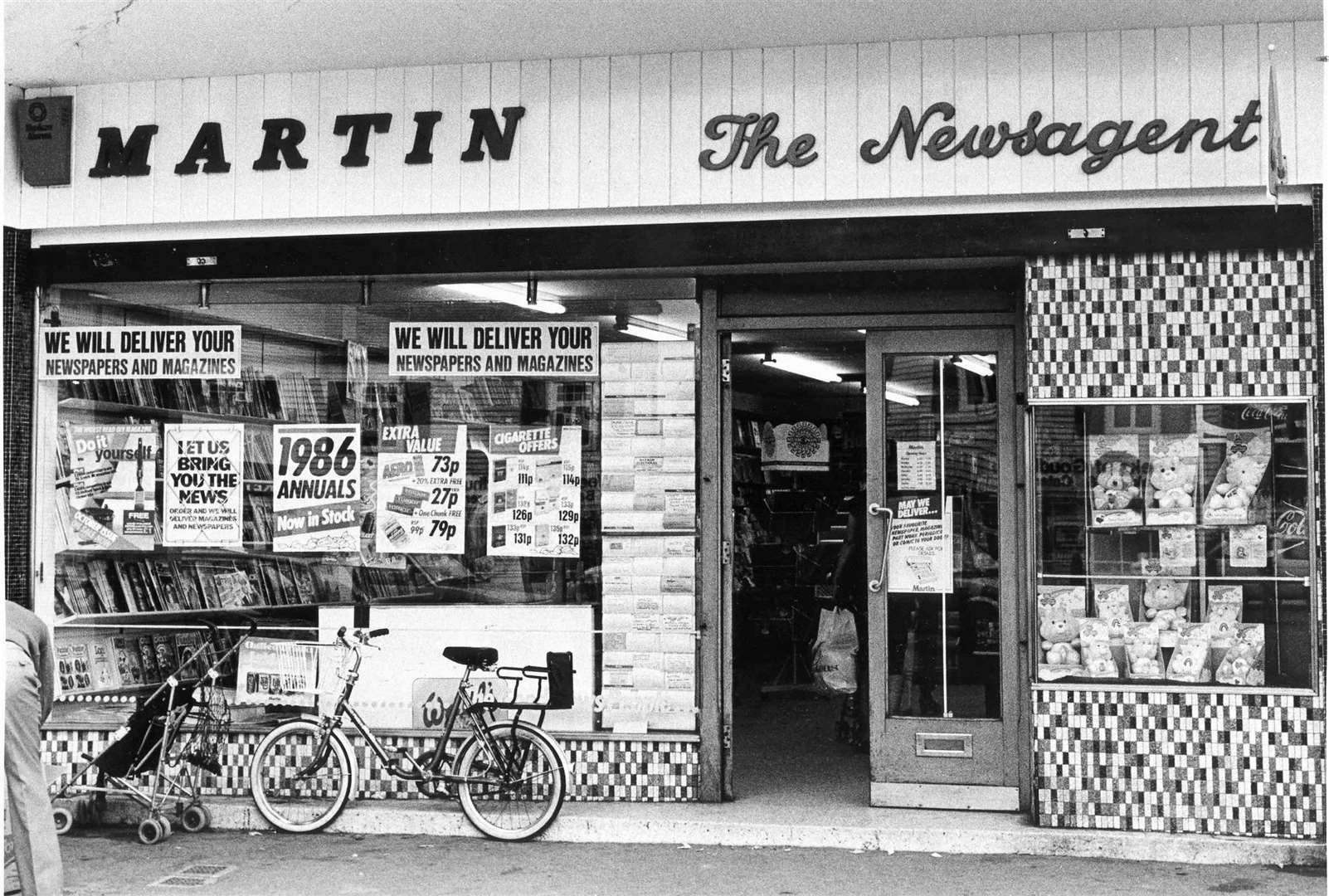 Martin newsagents in The Parade at Staplehurst in September, 1985. It is now known as McColl's