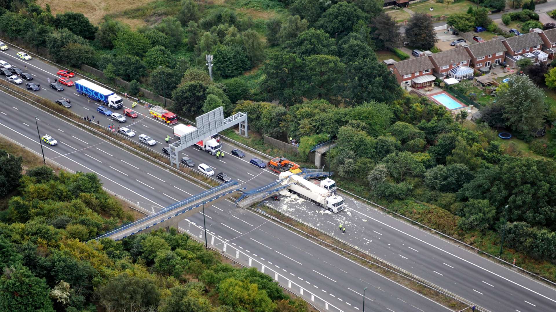 The scene from above. Picture: NPAS Redhill