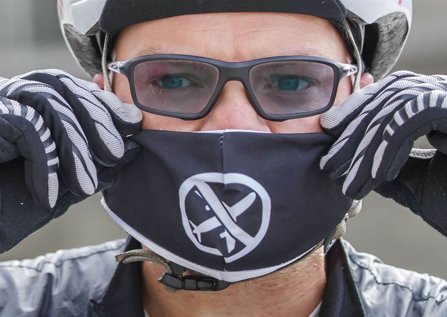 An Extinction Rebellion protester in Leeds city (Danny Lawson/PA)