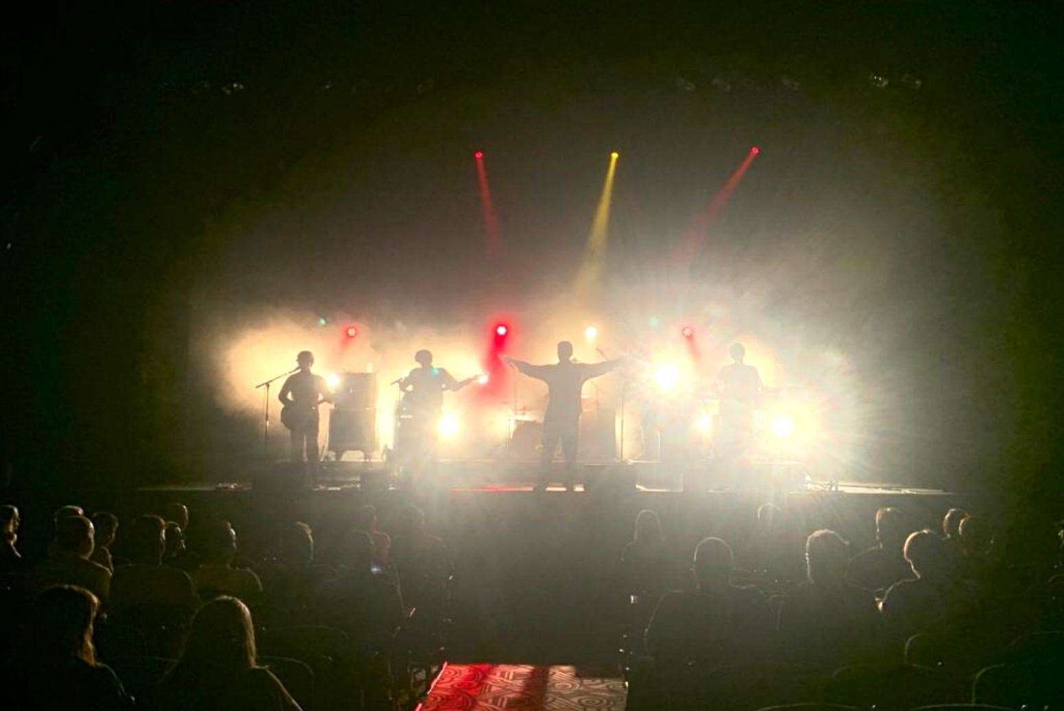 A crowd sat socially distanced and wearing masks during a gig at the Tunbridge Wells Assembly Theatre earlier this month