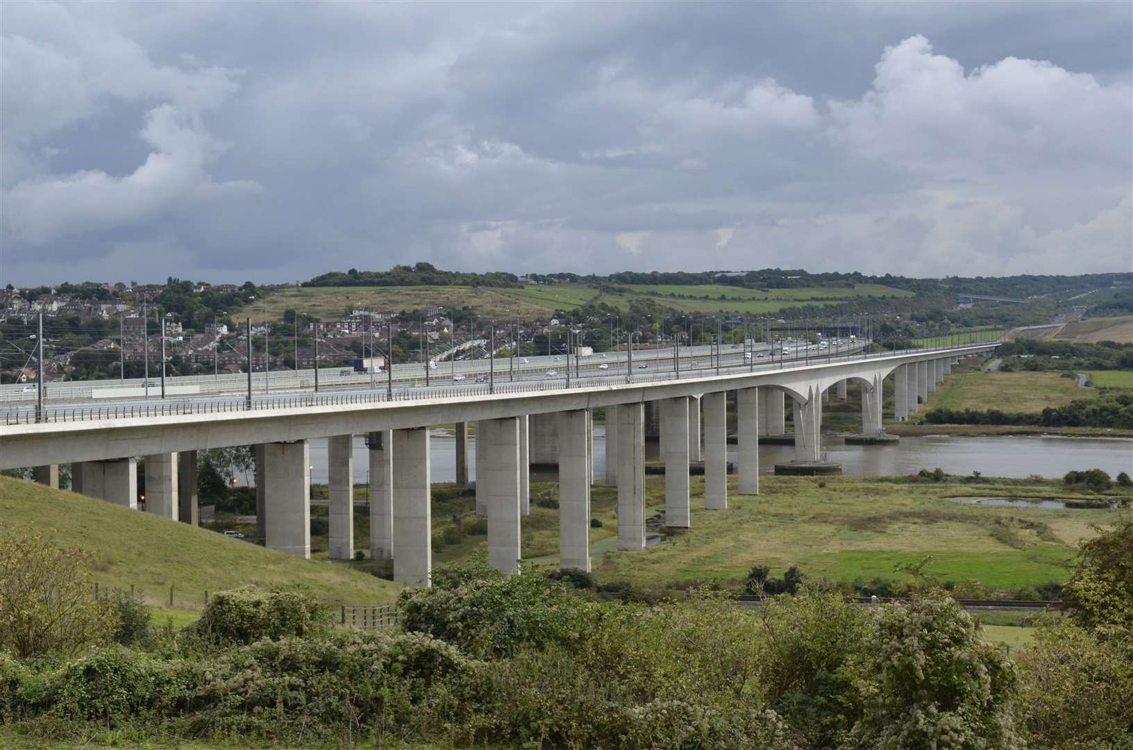 How the motorway bridge in Medway looks now from Sundridge Hill in Cuxton. Picture: Bob Kitchin