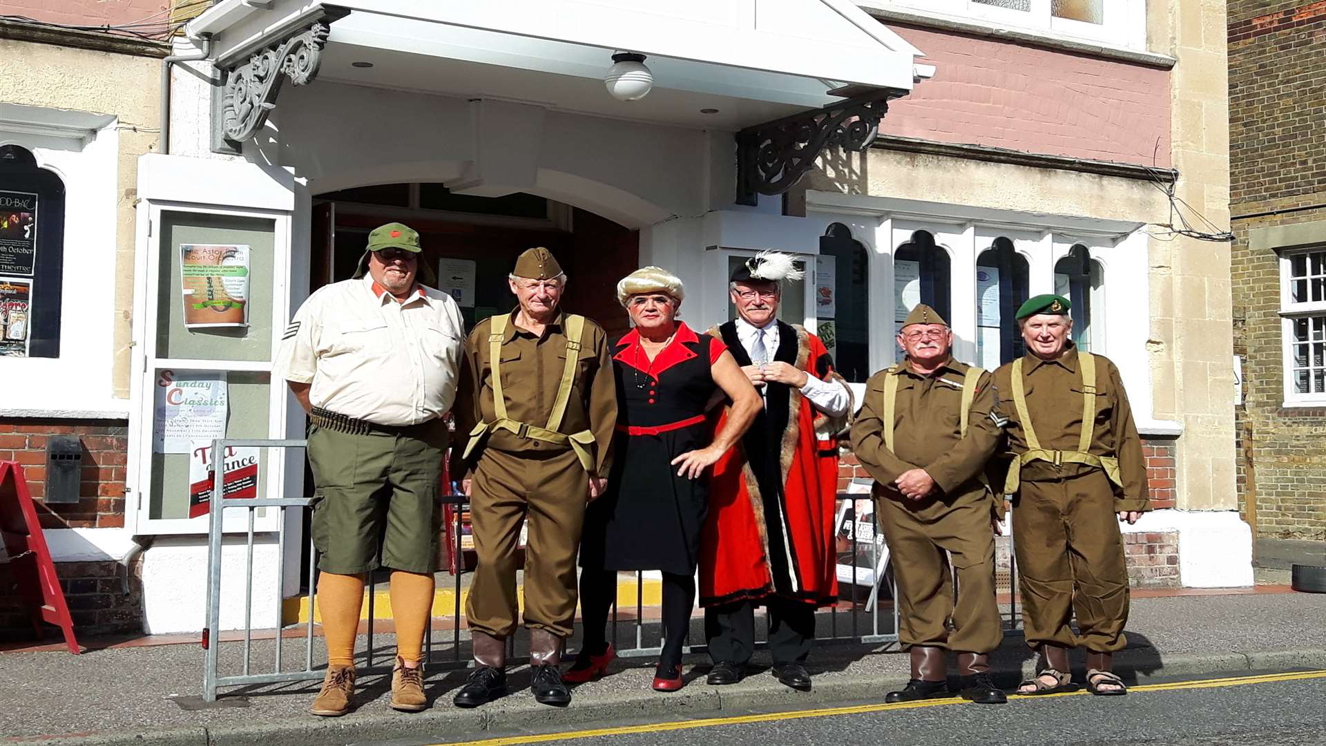 Some of the cast of the 2017 Sgt's Mess Pantomime Dad's Barmy