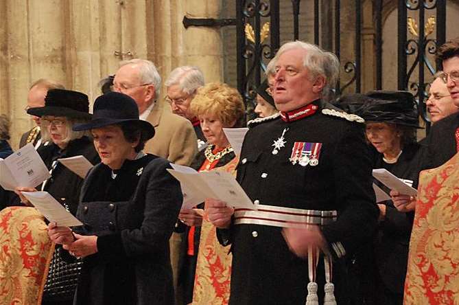 The Lord Lieutenant of Kent at his Civic Service. Picture: Barry Duffield