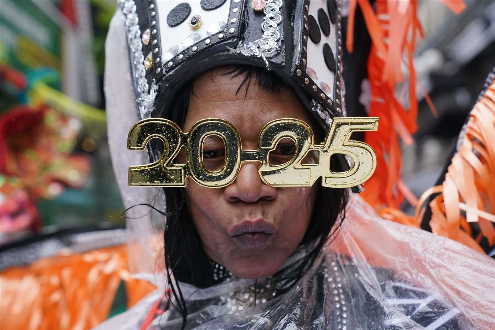 A performer during the New Year’s Day Parade in central London (Jonathan Brady/PA)