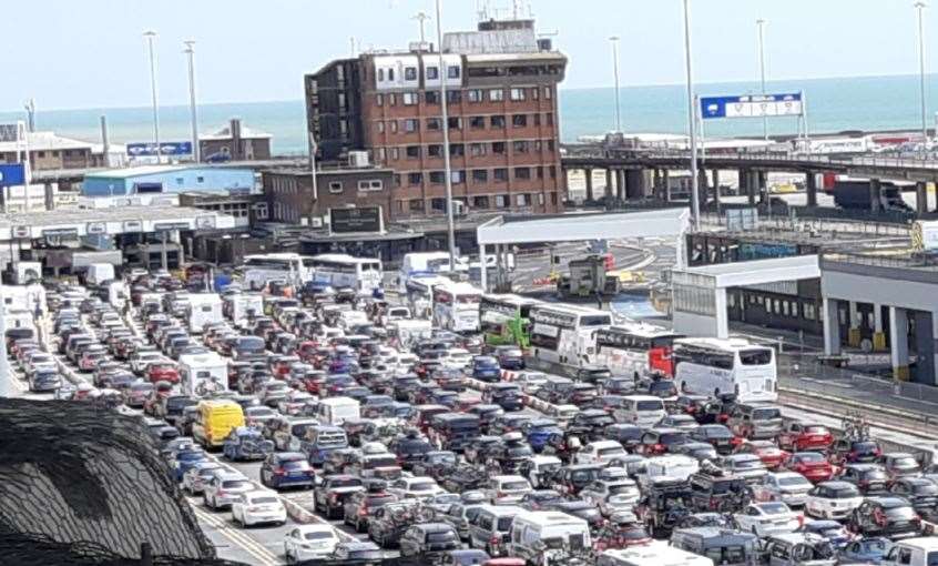 The port at Dover is often dogged by queues of backlogged traffic during peak periods. Picture: Sam Lennon