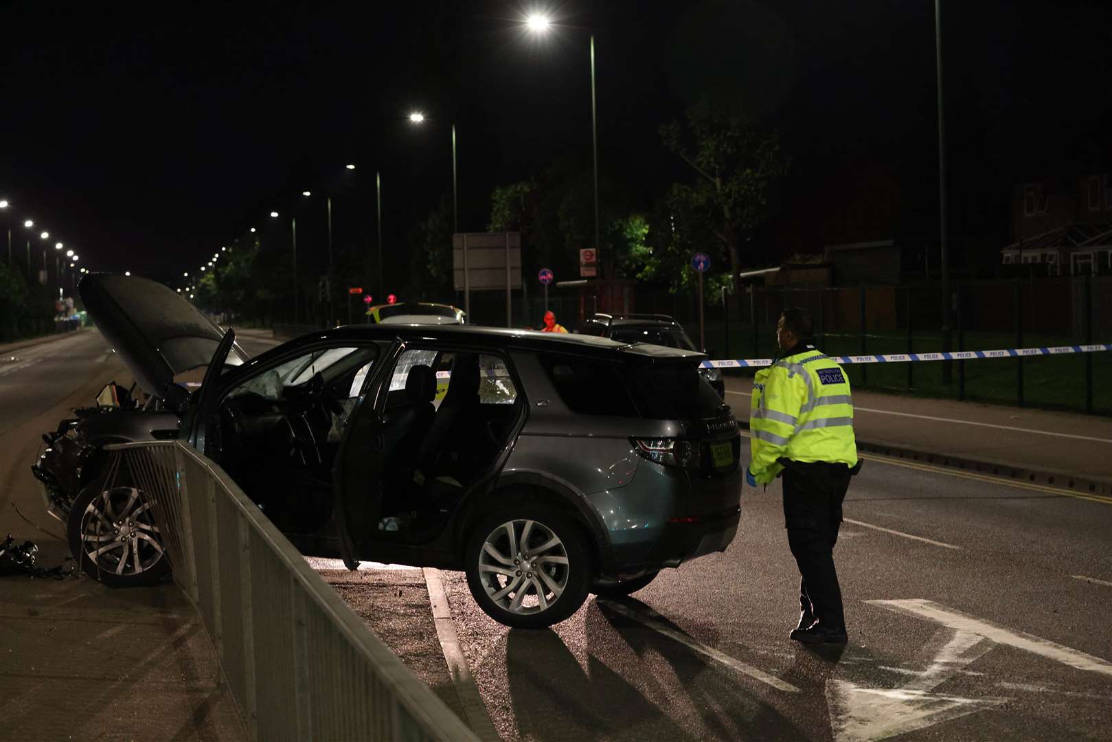 A police chase in Crayford ended in a crash. Picture: UKNIP