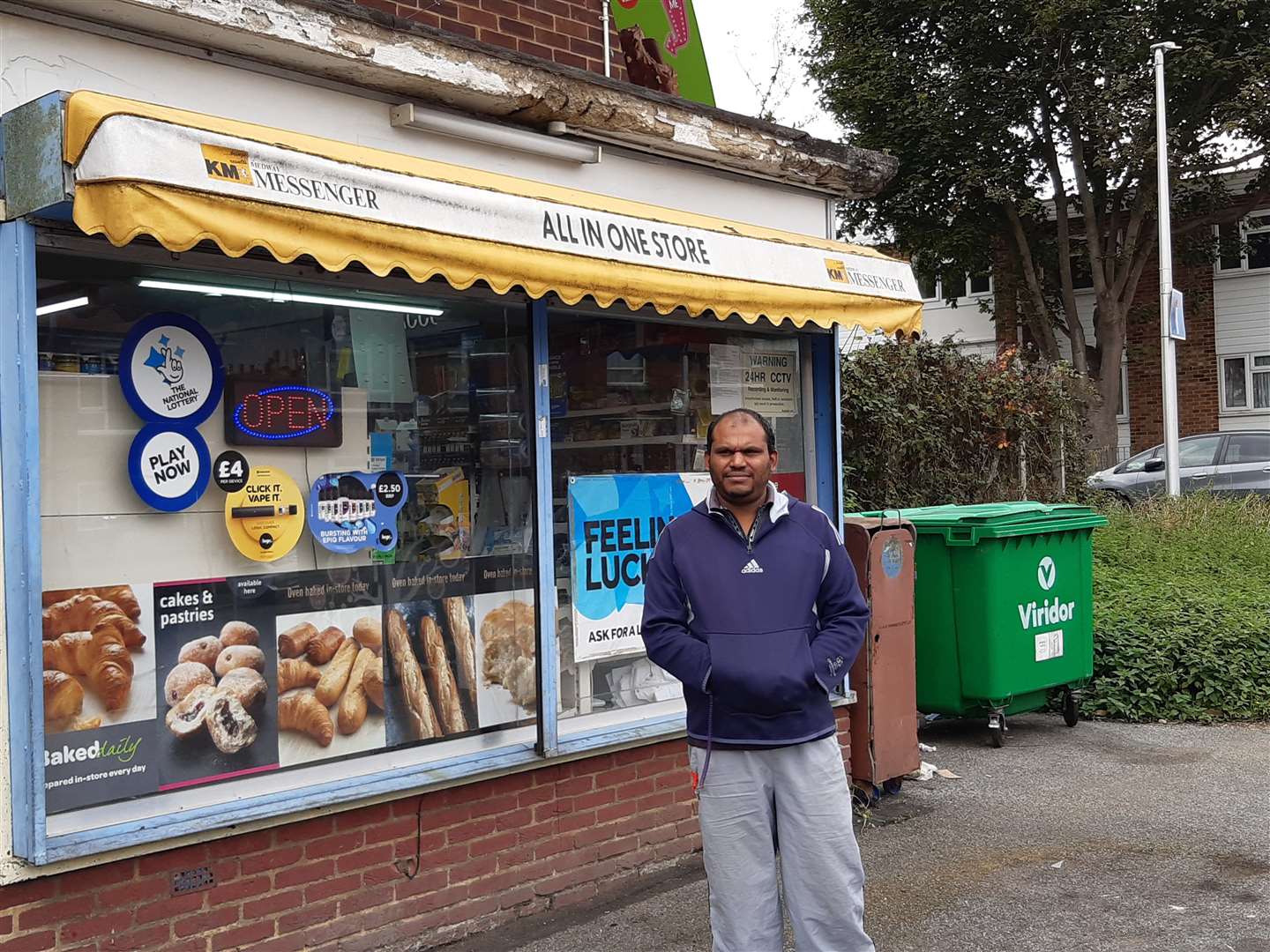 Edward Kennedy outside All-In-One Store in Forge Lane, Gillingham