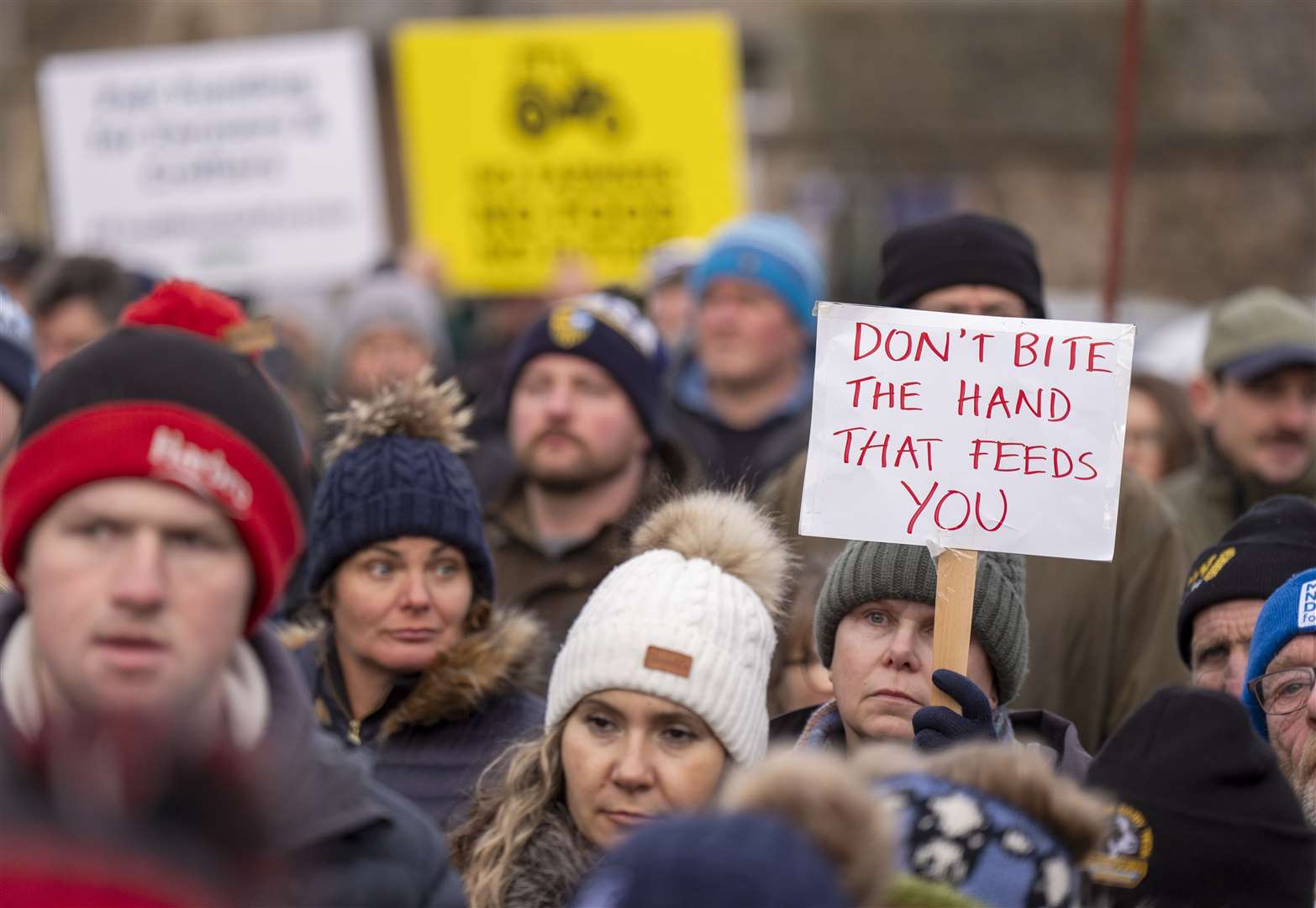 Demonstrators heard from union officials and politicians (Jane Barlow/PA)