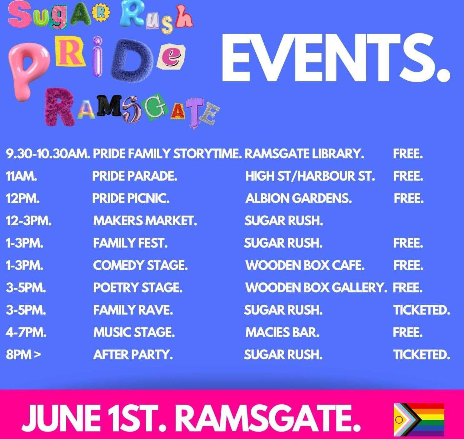 Ramsgate Pride will take place tomorrow. Picture: Sugar Rush