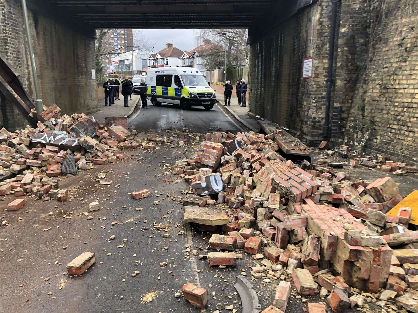 A road was closed after a bridge strike in Bromley. Image: Network Rail Kent & Sussex