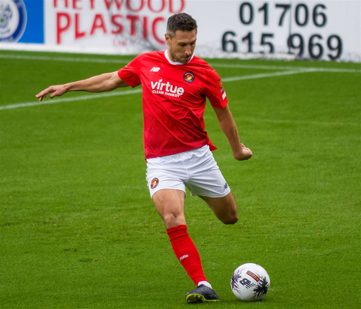 Joe Martin made his Fleet return in the 1-1 draw against Barnet on Saturday. Picture: Ed Miller/EUFC