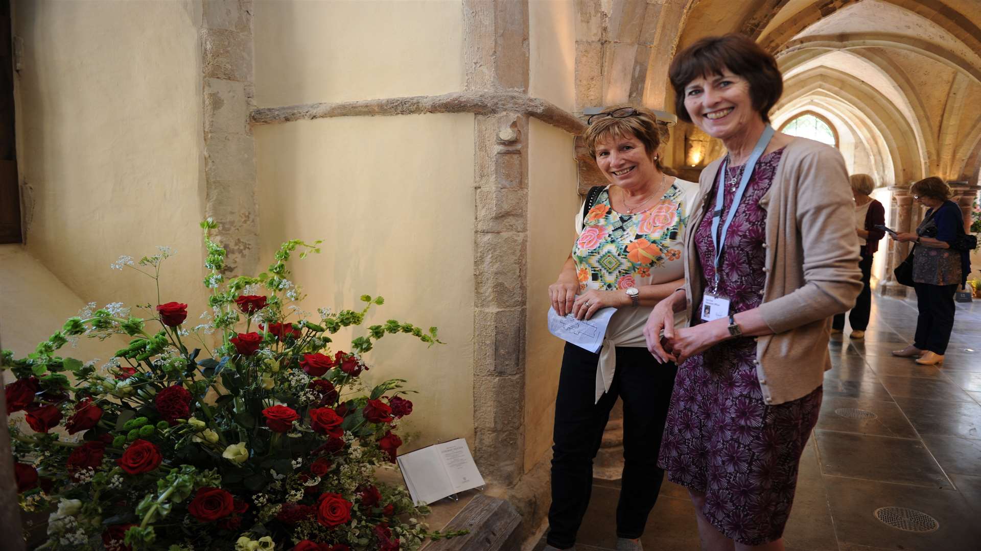 Marilyn Taylor and Sue Gray admire the displays