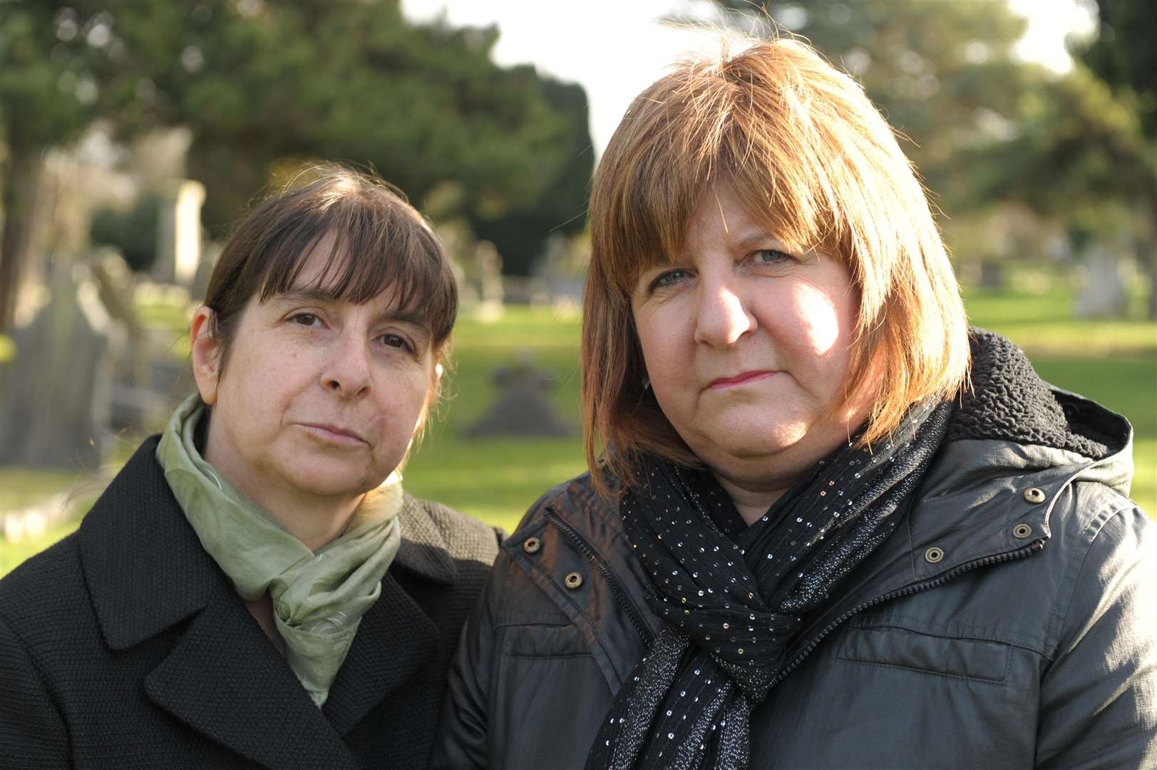 Twin sisters Allison Wright and Frances Dicketts. Picture: Steve Crispe