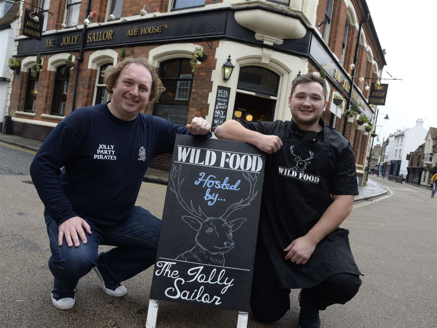 Owner Ian Blackmore and general manager Will Bettles launched a wild game Christmas menu at the Jolly Sailor in Northgate, Canterbury, in 2016. Picture: Chris Davey