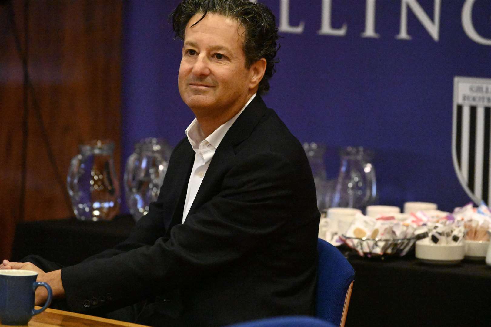 Brad Galinson, the Gillingham owner, at Priestfield Stadium Picture: Barry Goodwin