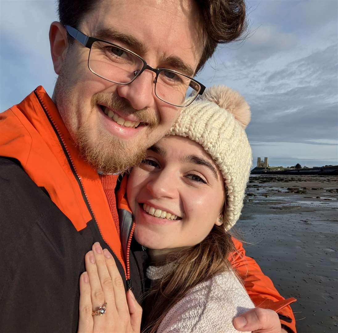 Reuben Skeats and Erika Danton got engaged on Christmas Eve. Picture: Reuben Skeats