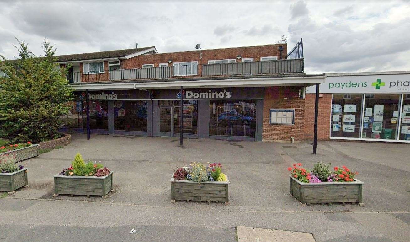 The phone mast is proposed for outside Domino's on Boughton Parade in Loose. Picture: Google Street View