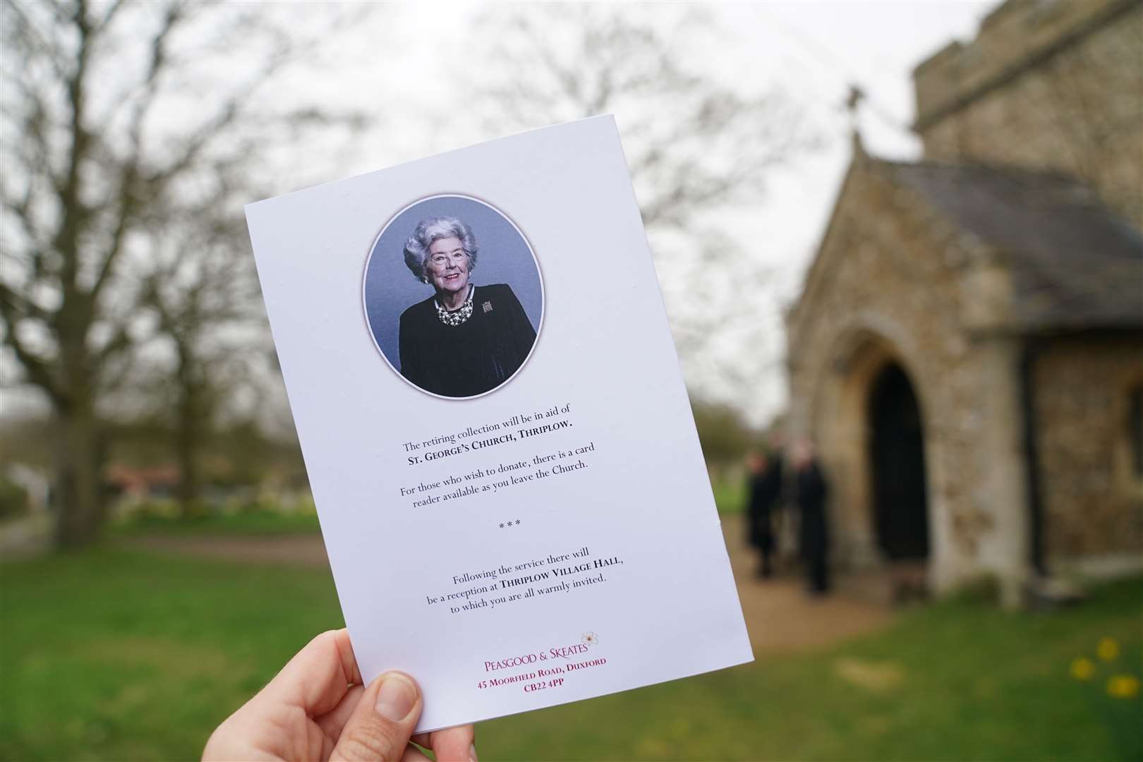 The Order of Service for the funeral of former speaker of the House of Commons Betty Boothroyd (Joe Giddens/PA)