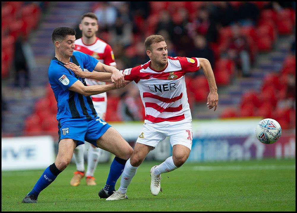 Doncaster v Gillingham match action Picture: Ady Kerry (4918347)