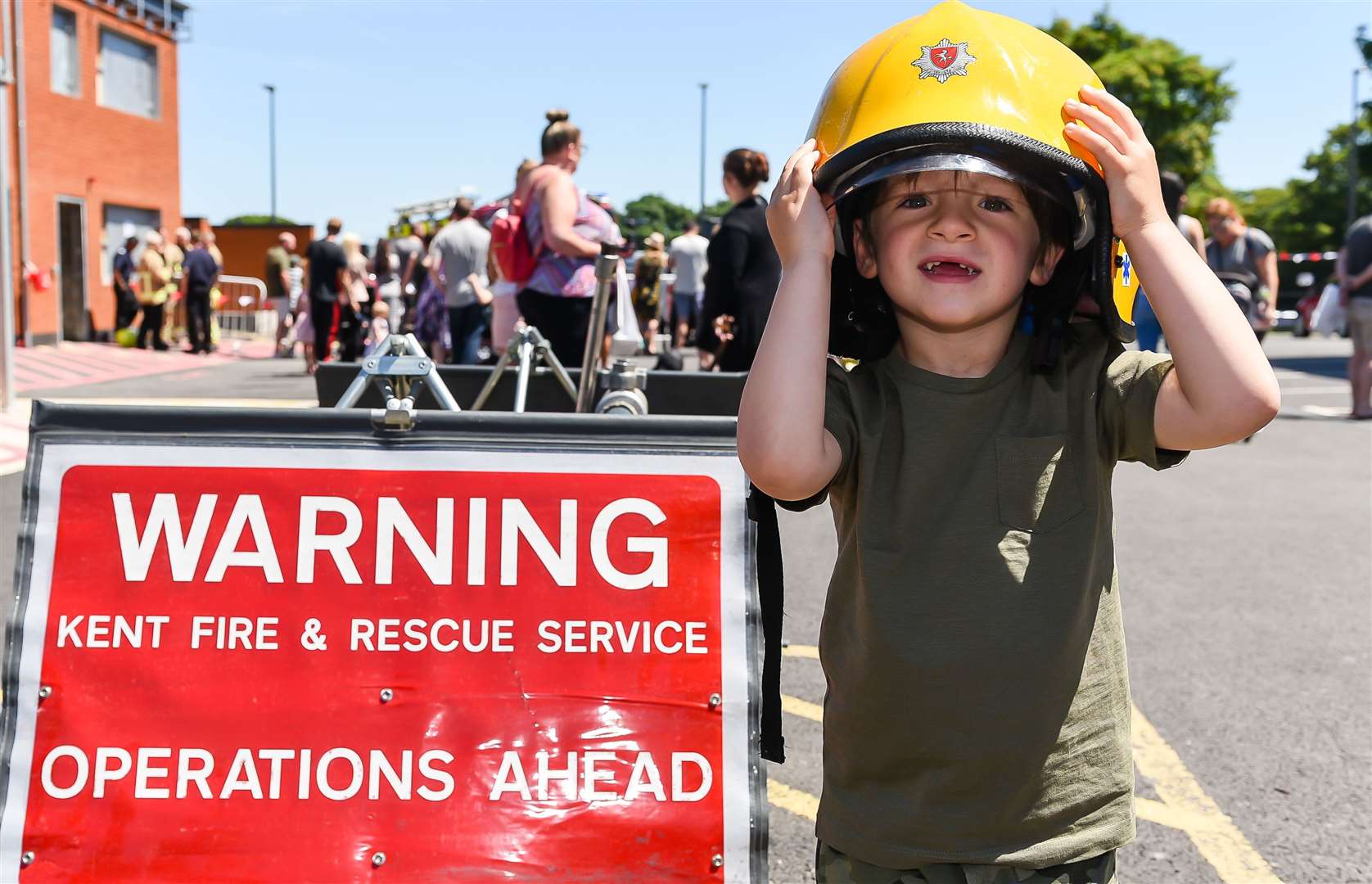 Firefighting fun at Ramsgate Fire Station Picture: Alan Langley